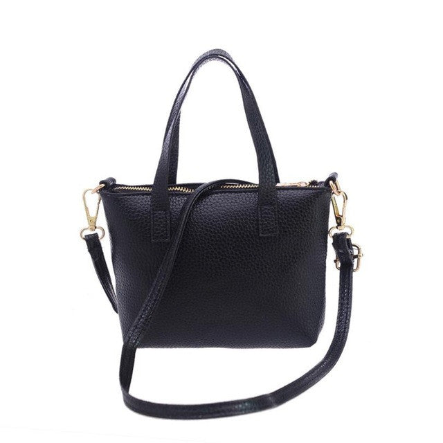 Pebbled Top Handle Satchel Handbag with Adjustable Strap