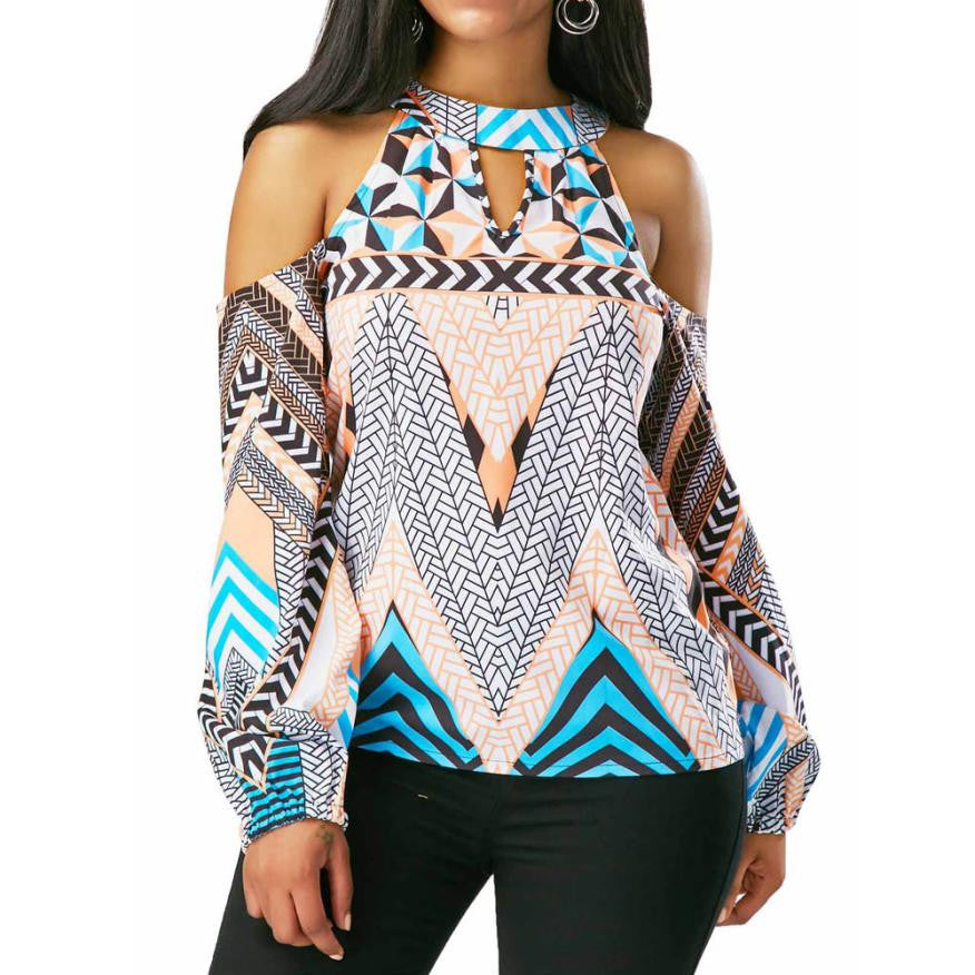 Bohemian Off Shoulder Retro Top