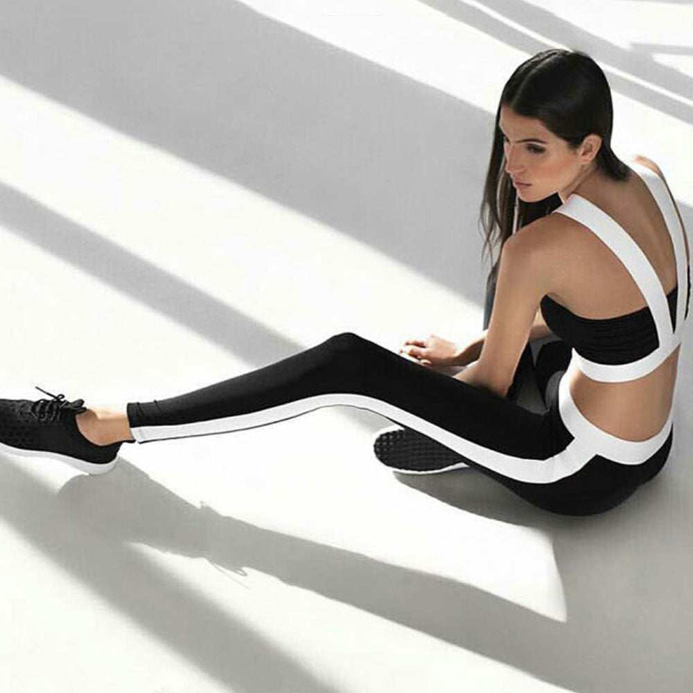 Side-Stripe Mesh Leggings