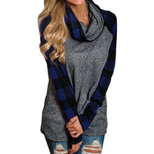 Womens Turtleneck Tops Plaid Shirts Tunic Long Sleeve Pullover Sweatshirt - Cruz's Corner