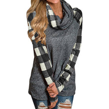 Womens Turtleneck Tops Plaid Shirts Tunic Long Sleeve Pullover Sweatshirt - Cruz's Corner