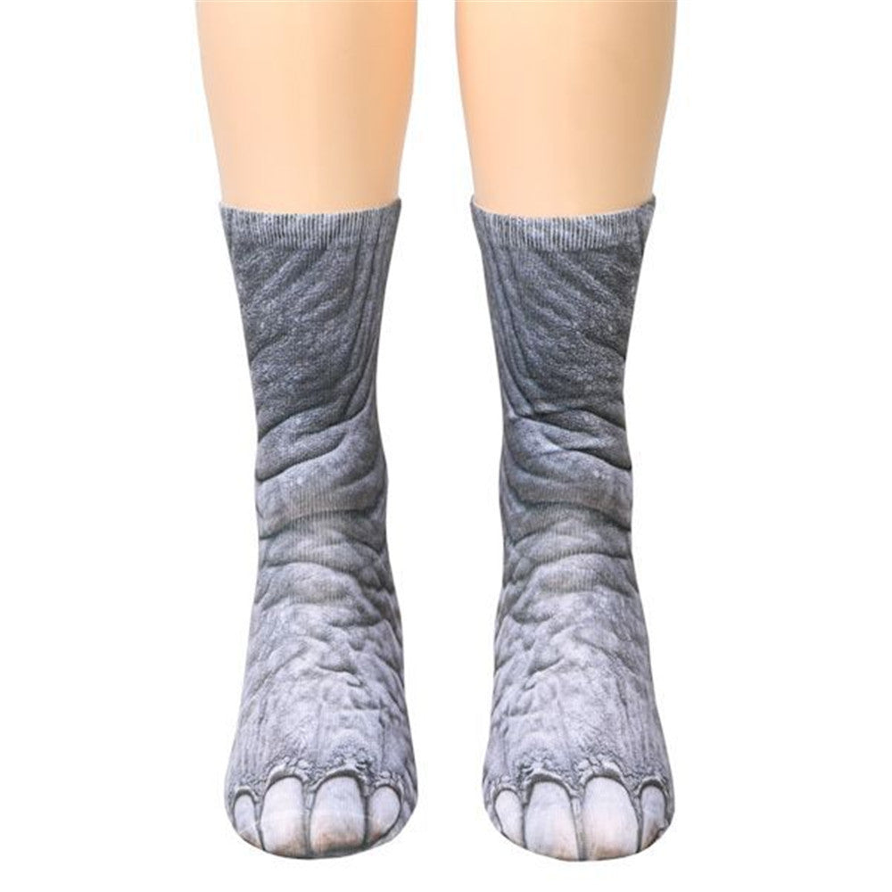 Unisex Animal Paw Crew Socks