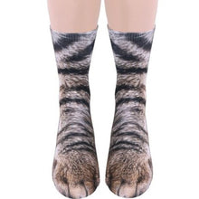 Unisex Animal Paw Crew Socks