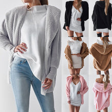 Womens Ladies Hooded Fluffy Coat Winter Jacket Cardigan Overcoat Outwear Jumper - Cruz's Corner