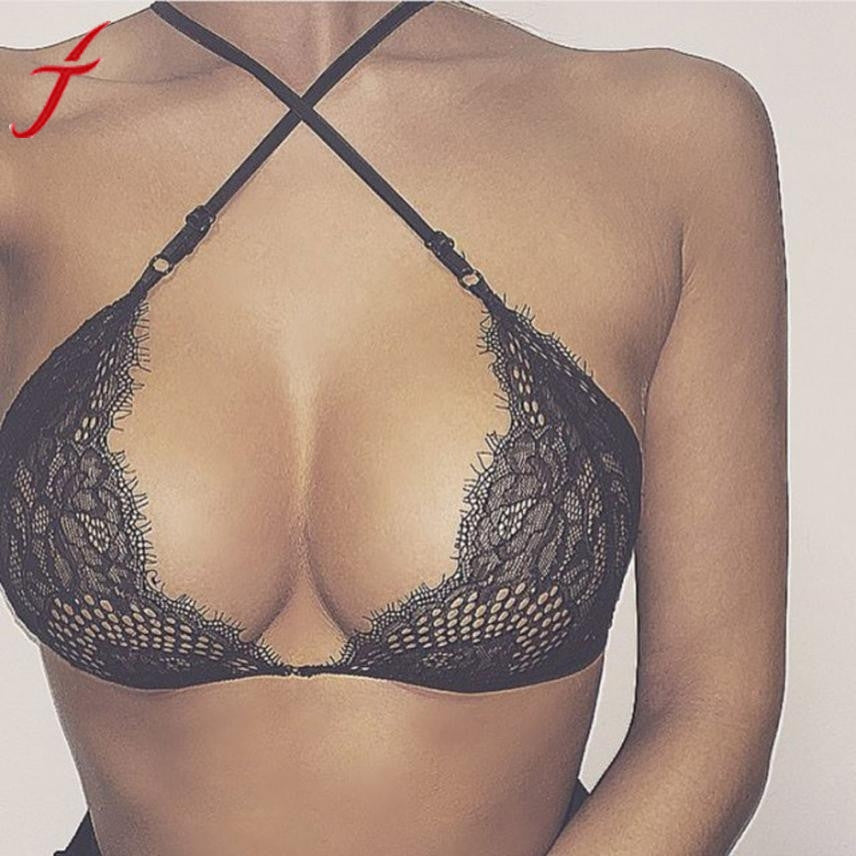 Sexy Lace Bra Fashion Women Hollow Translucent Underwear Wrapped Chest Sheer Lace Lingerie Tank Tops - Cruz's Corner