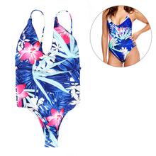 Tropical Lattice Side One-Piece Swimsuit